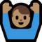Raising Hands - Medium emoji on Microsoft